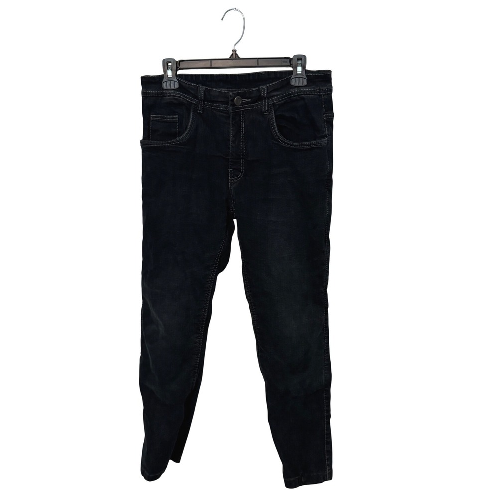 Street & Steel Motorcycle Padded Jeans Mens 32 Dark Blue Aramid Protective Biker